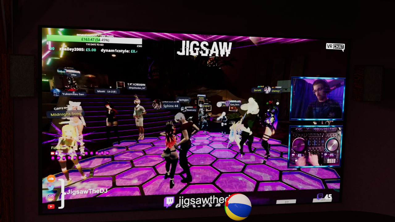 A picture of DJ JIGSAW's livestream taking place in Lunar Outreach